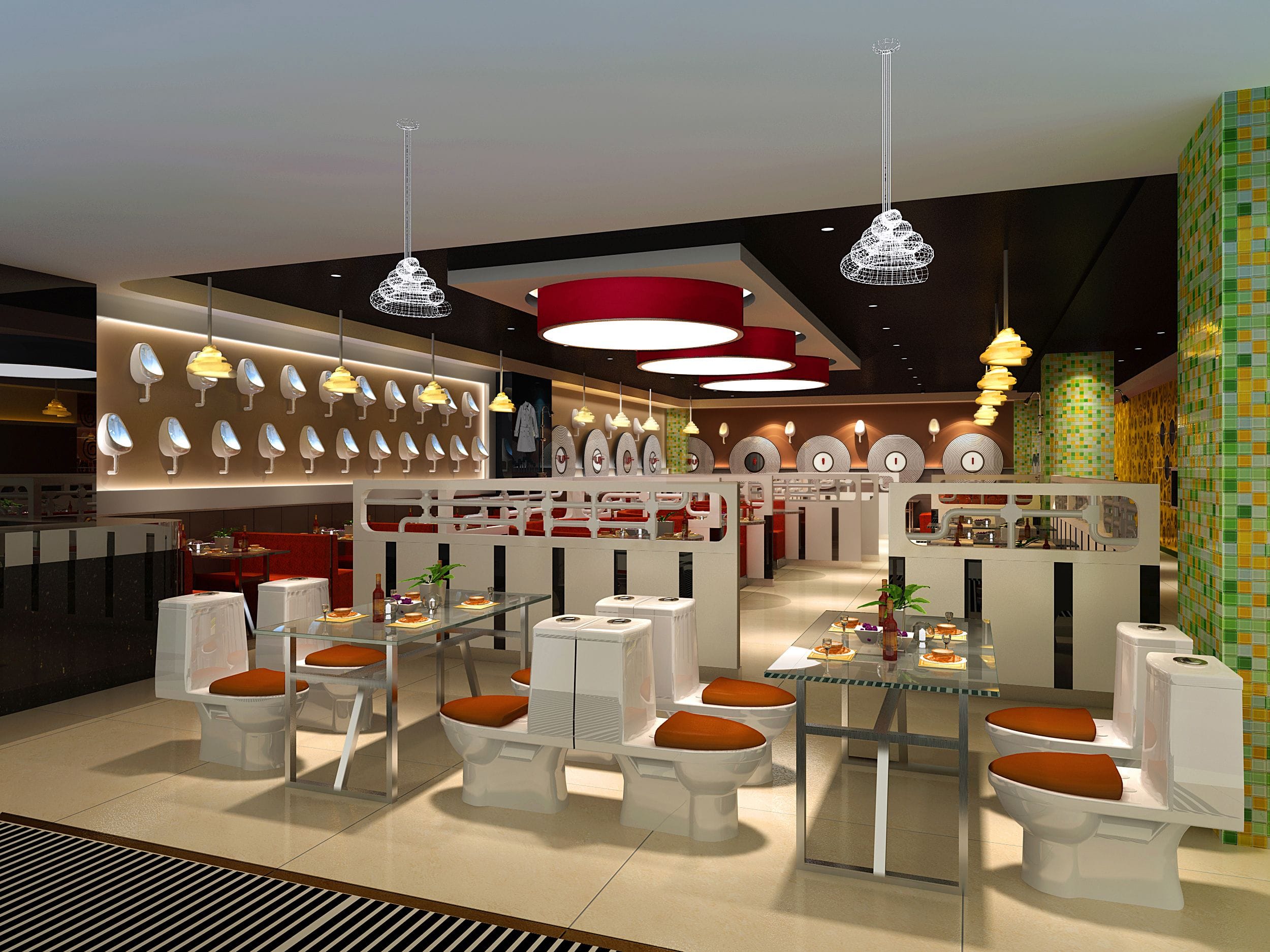 Comer sentado en un retrete