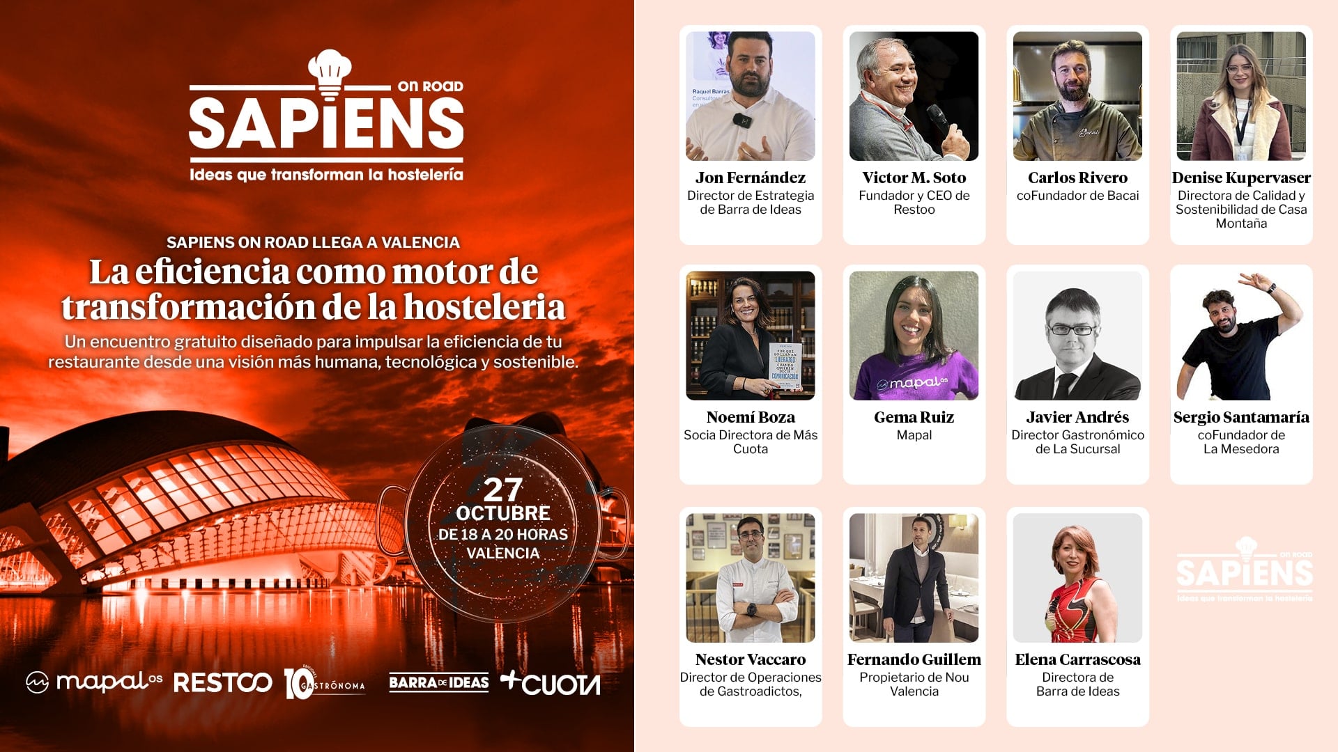 Banner con info y foto de los ponentes