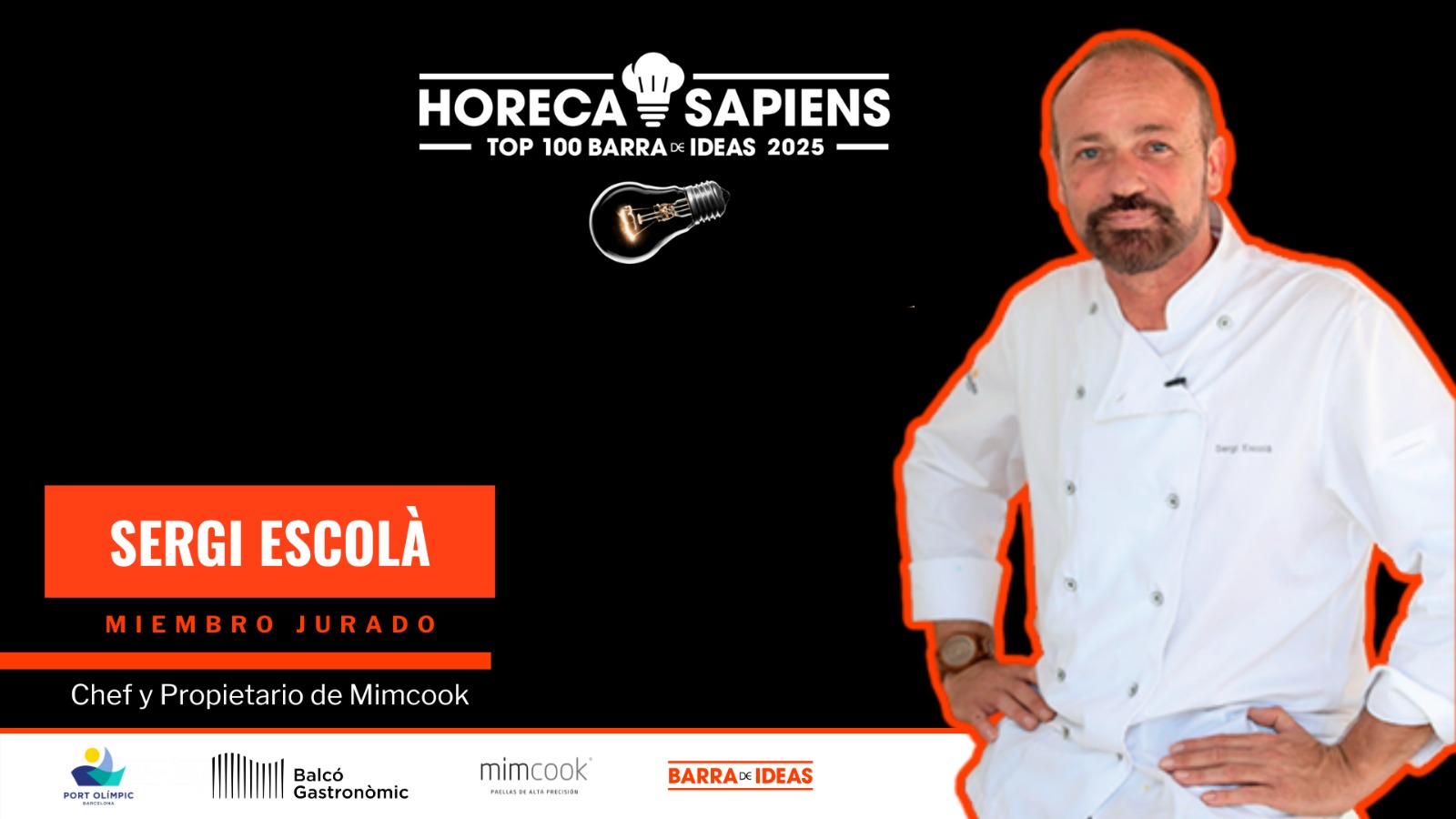 Banner de Sergi como jurado de HORECA Sapiens